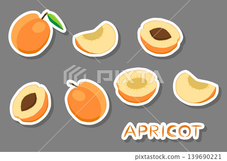Sweet juicy tasty natural eco product apricot 139690221