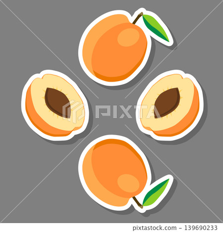 Sweet juicy tasty natural eco product apricot 139690233