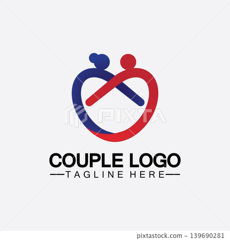 people with love couple vector logo icon symbol vector. This also represents married couple, husband & wife, bride and bridegroom, live-in partners, lovers, romantic couple, pair people with love couple vector logo icon symbol vector. This also represents married couple, husband & wife, bride and bridegroom, live-in partners, lovers, romantic couple, pair 139690281