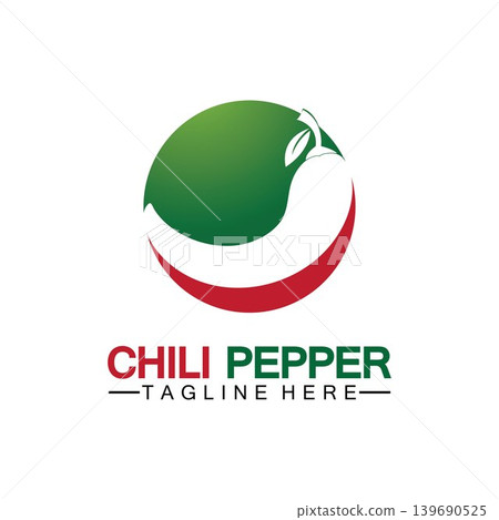 Chili pepper logo vector icon illustration design template Chili pepper logo vector icon illustration design template 139690525