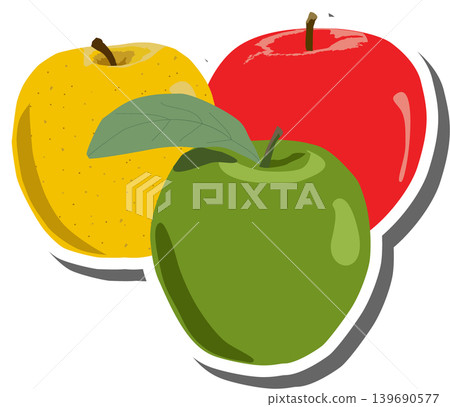 Fruit theme from set juicy delicious apple of various sizes Fruit theme from set juicy delicious apple of various sizes 139690577