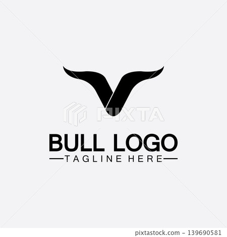 Bull logo and symbols vector template icons app Bull logo and symbols vector template icons app 139690581