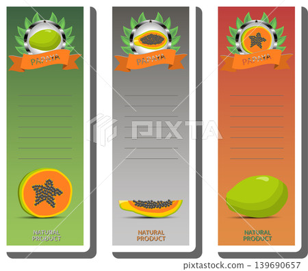 Fruit theme from set juicy delicious papaya of various sizes Fruit theme from set juicy delicious papaya of various sizes 139690657