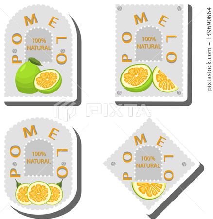 Fruit theme from set juicy delicious pomelo of various sizes Fruit theme from set juicy delicious pomelo of various sizes 139690664