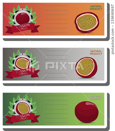 Fruit theme from set juicy delicious passion of various sizes Fruit theme from set juicy delicious passion of various sizes 139690697