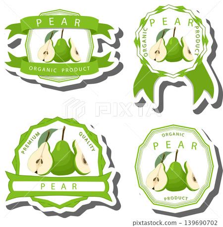 Fruit theme from set juicy delicious pear of various sizes Fruit theme from set juicy delicious pear of various sizes 139690702