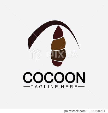 Cocoon logo vector illustration design template 139690711