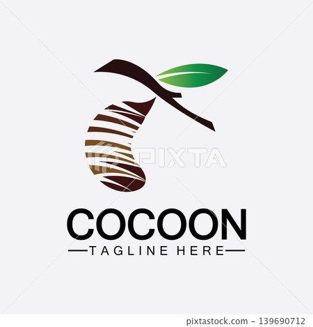 Cocoon logo vector illustration design template Cocoon logo vector illustration design template 139690712