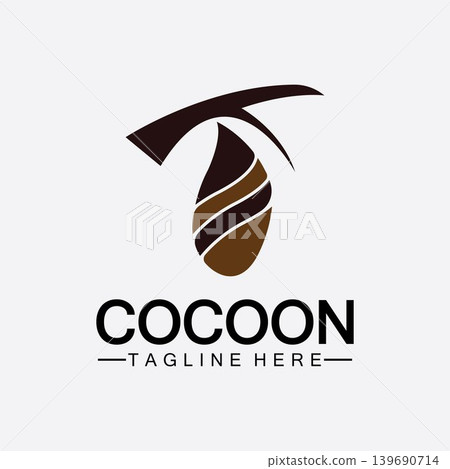 Cocoon logo vector illustration design template Cocoon logo vector illustration design template 139690714