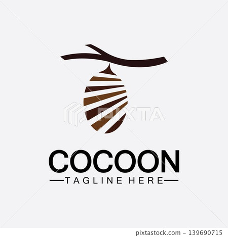 Cocoon logo vector illustration design template Cocoon logo vector illustration design template 139690715