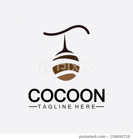 Cocoon logo vector illustration design template Cocoon logo vector illustration design template 139690716