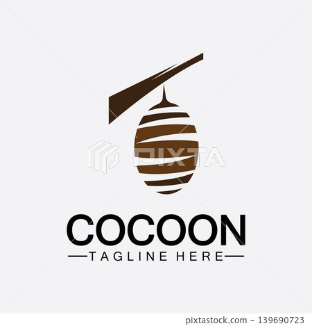 Cocoon logo vector illustration design template Cocoon logo vector illustration design template 139690723
