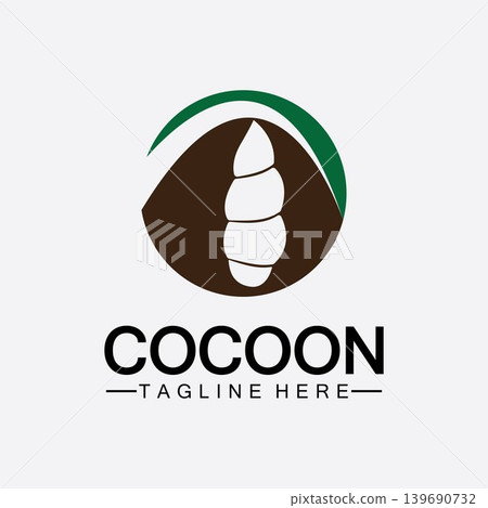 Cocoon logo vector illustration design template Cocoon logo vector illustration design template 139690732