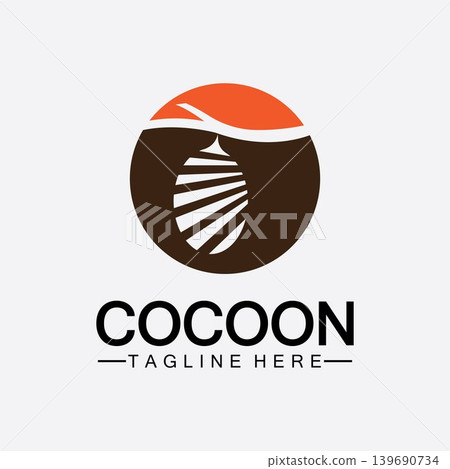Cocoon logo vector illustration design template Cocoon logo vector illustration design template 139690734