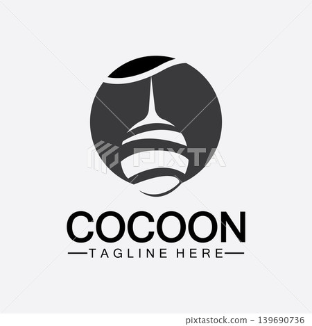 Cocoon logo vector illustration design template Cocoon logo vector illustration design template 139690736
