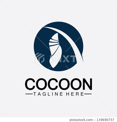 Cocoon logo vector illustration design template Cocoon logo vector illustration design template 139690737