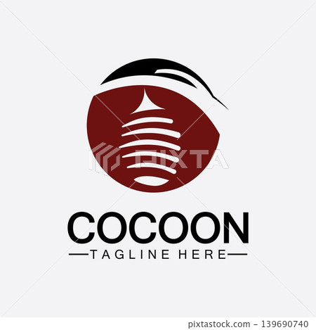 Cocoon logo vector illustration design template Cocoon logo vector illustration design template 139690740