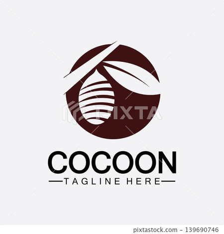 Cocoon logo vector illustration design template Cocoon logo vector illustration design template 139690746
