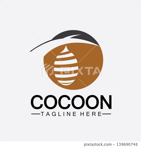 Cocoon logo vector illustration design template Cocoon logo vector illustration design template 139690748