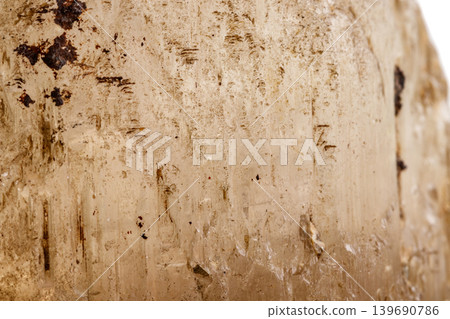 Macro mineral stone Topaz on a white background Macro mineral stone Topaz on a white background 139690786