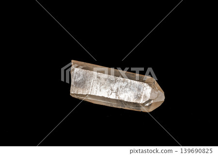 Macro mineral stone smoky quartz, rauchtopaz on a black background Macro mineral stone smoky quartz, rauchtopaz on a black background 139690825