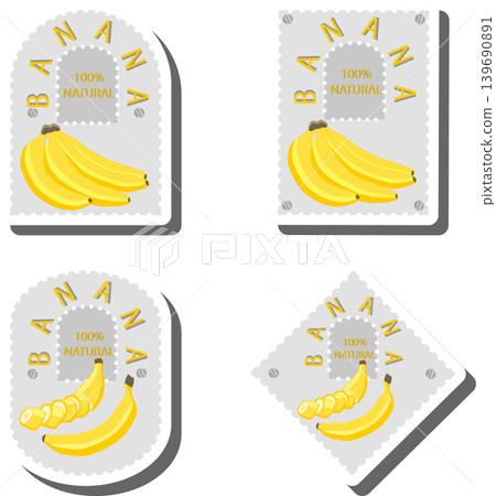 Fruit theme from set juicy delicious banana of various sizes Fruit theme from set juicy delicious banana of various sizes 139690891