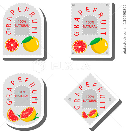 Fruit theme from set juicy delicious grapefruit of various sizes Fruit theme from set juicy delicious grapefruit of various sizes 139690892
