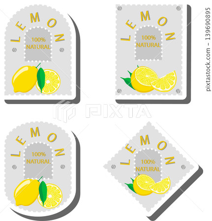 Fruit theme from set juicy delicious lemon of various sizes Fruit theme from set juicy delicious lemon of various sizes 139690895