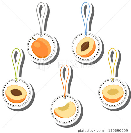 Fruit theme from set juicy delicious apricot of various sizes Fruit theme from set juicy delicious apricot of various sizes 139690909