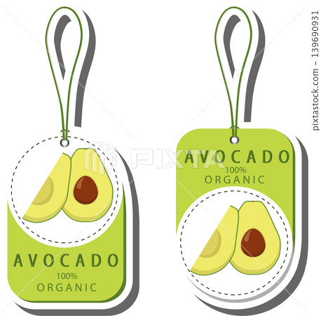 Fruit theme from set juicy delicious avocado of various sizes Fruit theme from set juicy delicious avocado of various sizes 139690931
