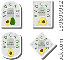 Fruit theme from set juicy delicious avocado of various sizes 139690932