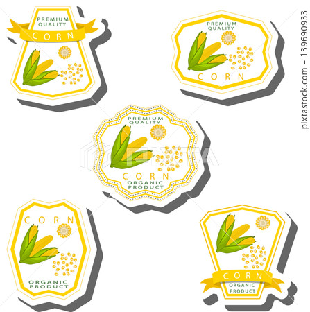 Fruit theme from set juicy delicious corn of various sizes Fruit theme from set juicy delicious corn of various sizes 139690933