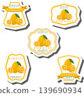 Fruit theme from set juicy delicious kumquat of various sizes 139690934