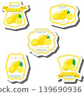 Fruit theme from set juicy delicious lemon of various sizes 139690936