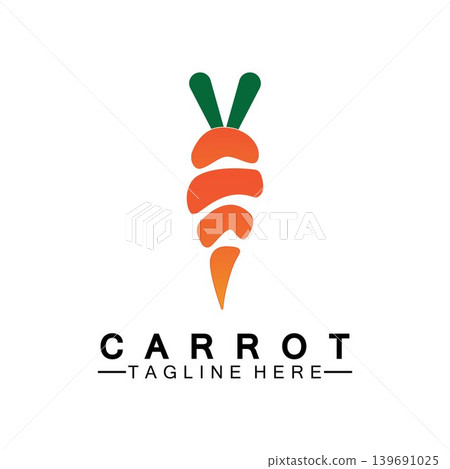 Carrot logo vector icon illustration design template Carrot logo vector icon illustration design template 139691025