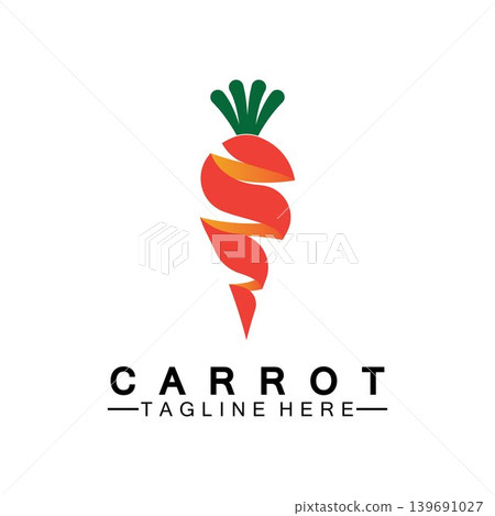 Carrot logo vector icon illustration design template Carrot logo vector icon illustration design template 139691027