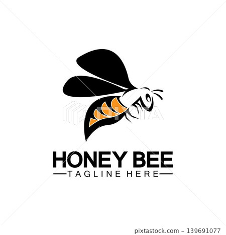 Bee honey logo vector icon symbol illustration design template 139691077