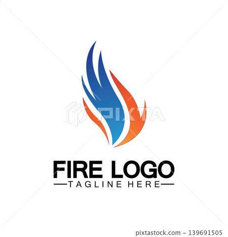 Fire Flame Logo design vector template 139691505