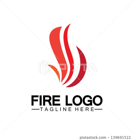 Fire Flame Logo design vector template 139691522