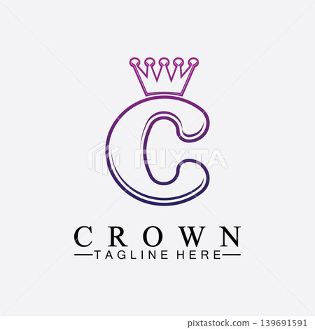 C initial Crown logo designs vector illustration design C initial Crown logo designs vector illustration design 139691591
