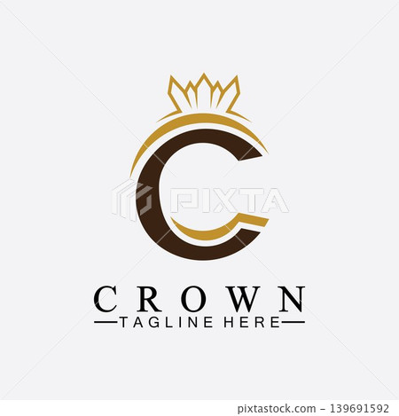 C initial Crown logo designs vector illustration design C initial Crown logo designs vector illustration design 139691592