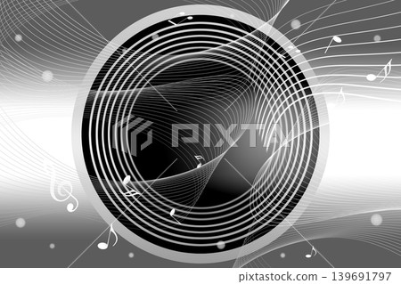 揚聲器、唱片、CD;聲音圖像;音樂背景插圖 揚聲器、唱片、CD;聲音圖像;音樂背景插圖 139691797