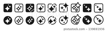 star icon set AI logo artificial intelligence sparkling symbols shiny glitter starburst signs logo star icon set AI logo artificial intelligence sparkling symbols shiny glitter starburst signs logo 139691936