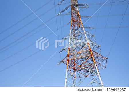 Tower towering in the blue sky Tower towering in the blue sky 139692087
