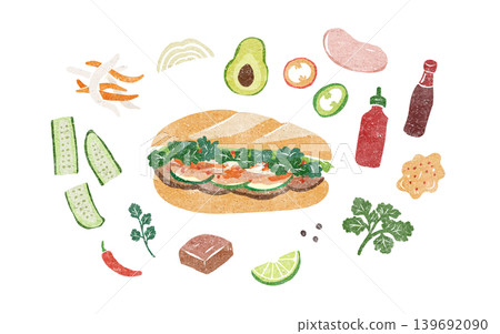 越南法國和民族食材 139692090