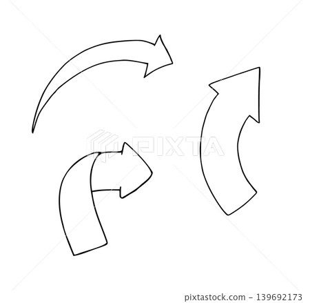 Vector Arrow symbols. Graphic hand drawn recycling sign illustration isolated on background. Zero waste, sustainable living concept. For designer, Eco-Friendly, planting or ecology. Environmental Vector Arrow symbols. Graphic hand drawn recycling sign illustration isolated on background. Zero waste, sustainable living concept. For designer, Eco-Friendly, planting or ecology. Environmental 139692173