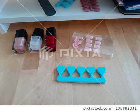 Home Manicure and Pedicure Kit with Nail Polish Home Manicure and Pedicure Kit with Nail Polish 139692331