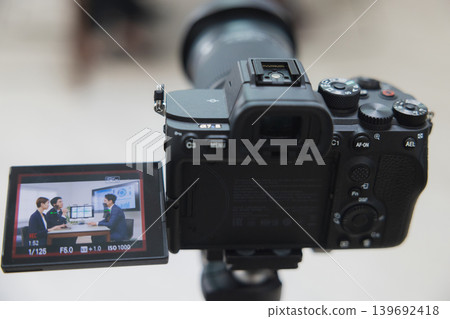 Shooting videos in the office 139692418