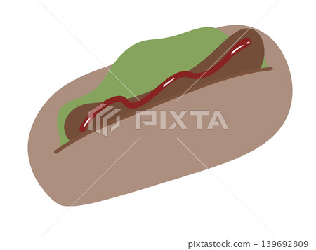 Hot dog illustration 139692809