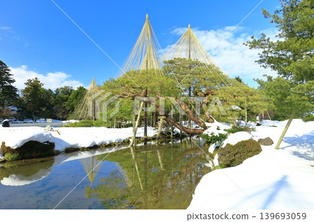 [Ishikawa Prefecture] The Silver-White Kenrokuen Garden (Snow-hanging Karasaki Pine) 139693059